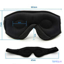 Máscara de Dormir 3D Ionique Bluetooth: Som Relaxante, Escuridão Total, Conforto Premium